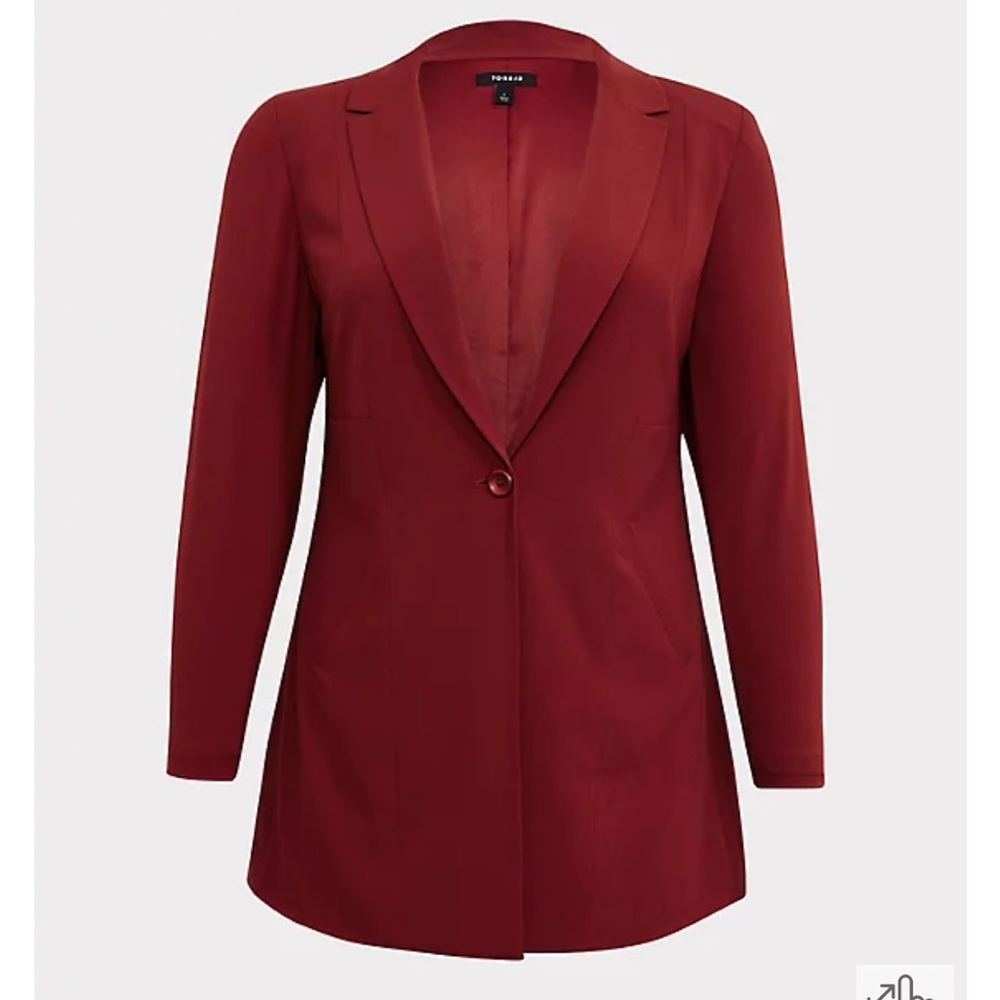 Torrid Longline Red Blazer NWT